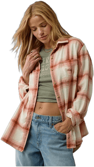 Ae Oversized Plaid Flannel Shirt