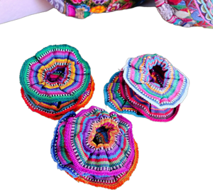 4 Pack Guatemalan Textile Scrunchies