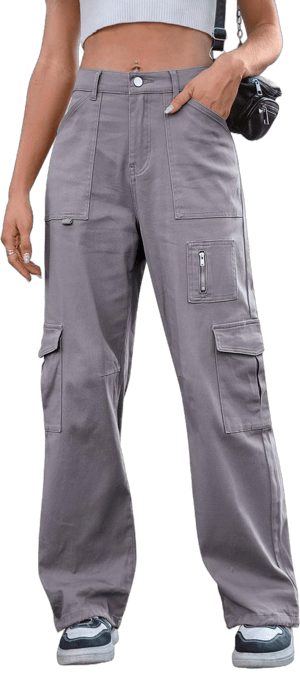 Women's Y2K High Waist Stretchy Cargo Pants