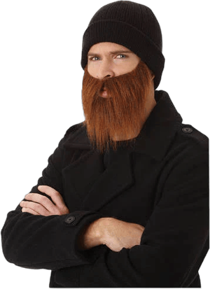 Fearsome Beard and Moustache Men's Halloween Costume Set