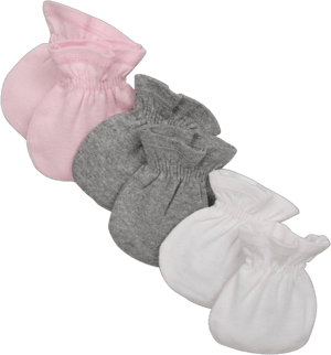 Burt's Bees Baby Girls' 3-Pack Organic Cotton Mittens