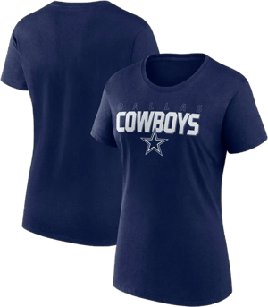 Women's Logo Athletic Navy Dallas Cowboys Lean T-Shirt