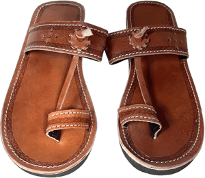 Beaded Leather Slip-ons | African Beaded Sandals | Leather Slippers for Men| Summer Leather sandals | Fathers Day gift Brown with multi (Size 9 10 11