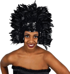 Women's Headdress Sequin and Feather