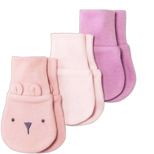 Cloud Island Girls' 3pk Cotton Mittens