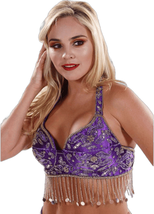 Raqs Showstopper Sequined Bra with Coins