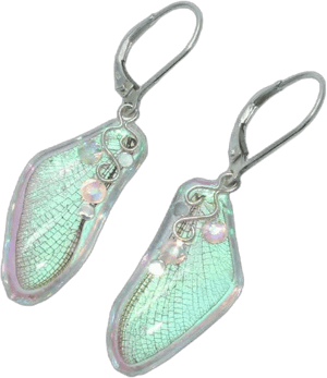 Ava Goldworks Iridescent Fairy Wing Earrings