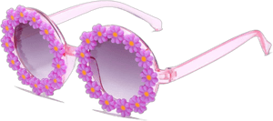 Round Flower Sunglasses