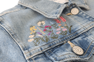 Embroidered Wildflower Denim Jacket