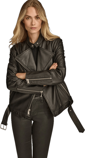 Wilsons Leather Women's Miley Oversized Moto Jacket