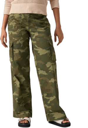 Sanctuary Women's Reissue Camo Print Stretch Cotton Cargo Pants