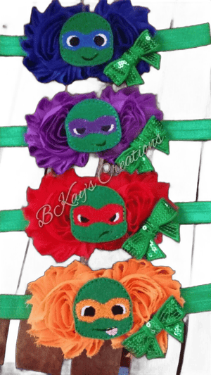 Teenage Mutant Ninja Turtle Chiffon Flower Headband