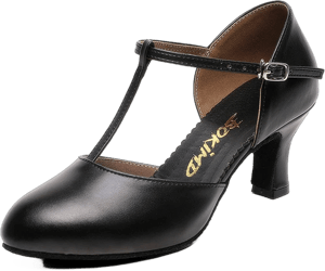 Women's T-Strap Latin Salsa Ballroom Dance Heels