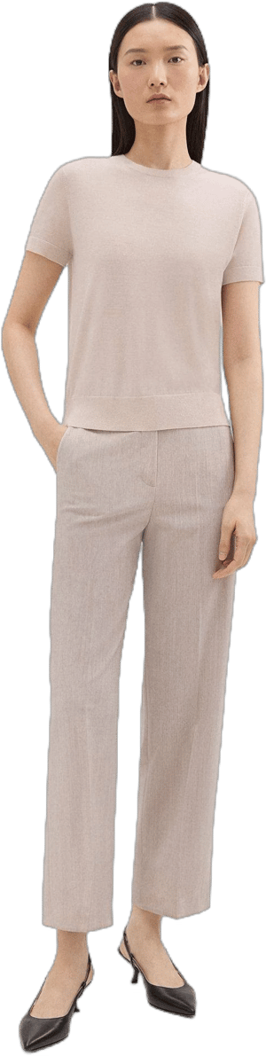 Theory Women's High-Waist Straight-Leg Wool Pants