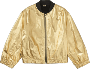 Metallic Gold Bomber Jacket