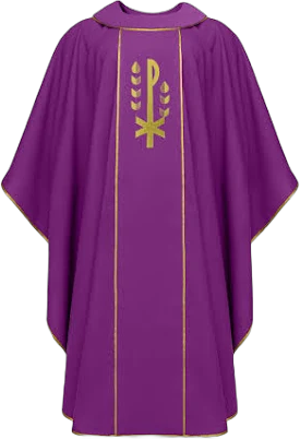 Purple Chasuble with Gold Chi-Rho