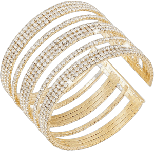 Jojomina Multilayer Sparkling Rhinestone Bangle Bracelet