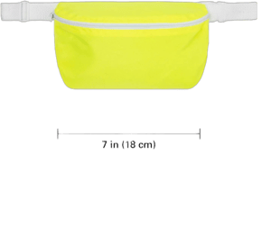 Nylon Fanny Pack in Neon Yellow/White/White By Los Angeles Apparel