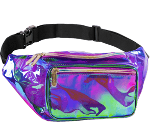 SoJourner Bags Holographic fanny Pack Belt Bag Waterproof fanny Pack for Women Crossbody Bag Bum Bag Waist Bag Waist Pack