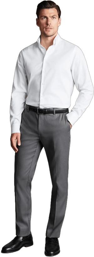 Men's Charles Tyrwhitt Smart Stretch Texture Trousers