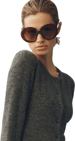 By Anthropologie Oversized Tonal Ombré Sunglasses