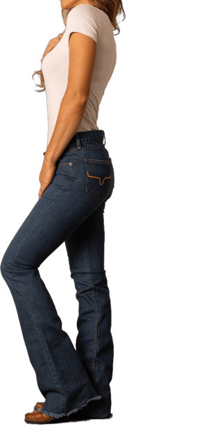 Kimes Ranch Women's Lola Raw Hem Flare Jeans