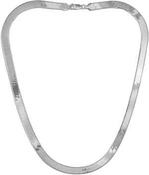 18" Sterling Silver Herringbone Chain Necklace