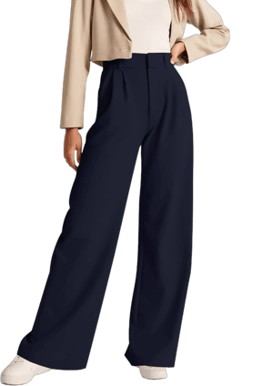 Women's High-Waisted Business Casual Work Pants with Pockets