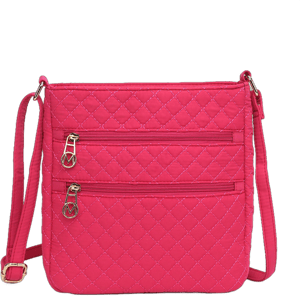 MKF Collection Lainey Women's Solid Quilted Cotton Crossbody by Mia K