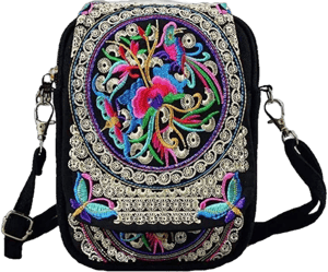 Krysclove Embroidered Boho Crossbody Bag