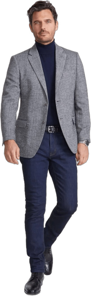 Nautica Men's Modern-Fit Herringbone Tweed Sport Coat