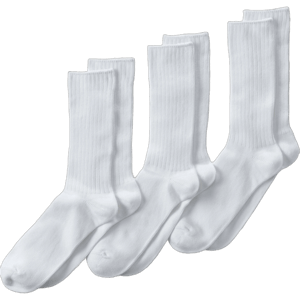 Lands' End Cotton Crew Socks (3 Pack)