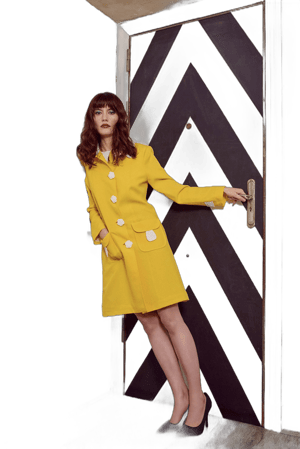 Retro Mod 1960s Dress Coat