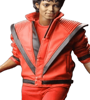 Michael Jackson Thriller Real Leather Red Classic Jacket For Men's