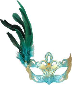 Princess Fancy Feather Masquerade Mask