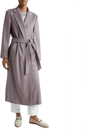 Eleventy Virgin Wool Felt Belted Coat