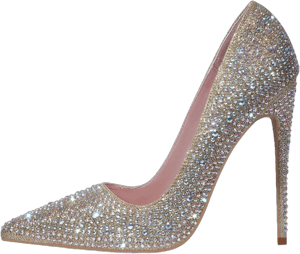 Elisabet Tang Women's Pointed Toe Stiletto Pumps with Glitter Rhinestone