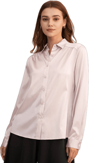 Lilysilk Women's Long Sleeve Collared Silk Blouse