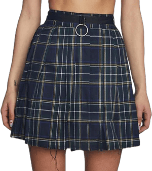 Current Mood Dress Code Plaid Skirt - PLAID / Large