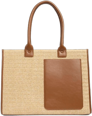 BCBG Straw Tote Bag