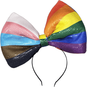 11-Stripe Pride Oversized Bow Headband