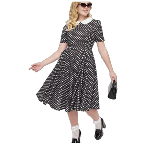 Sheen Clothing LTD 1950s Polka Dot Brielle Swing Dress