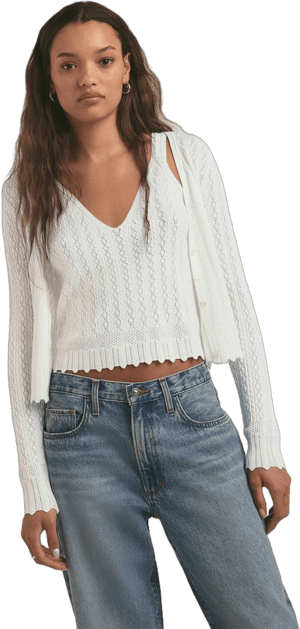 Favorite Daughter Women's Lace Knit Cardigan