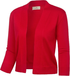 GRACE KARIN Women's 3/4 Sleeve Cardigan Knit Sweaters Cropped Open Front Shrug Bolero