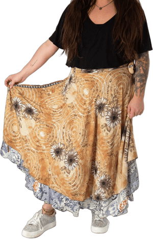 Mexicali Blues Silk Wrap Skirt