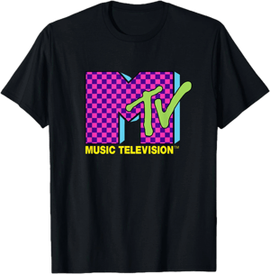 Retro 80's Checkerboard Logo T-Shirt