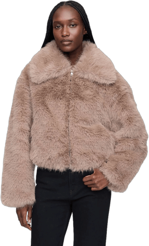 Gap Women's Cropped Faux Fur Jacket