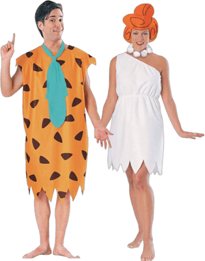 Fred and Wilma Flintstone Costume Set