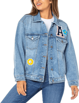 Celebrity Pink Juniors' Patchwork Denim Jacket