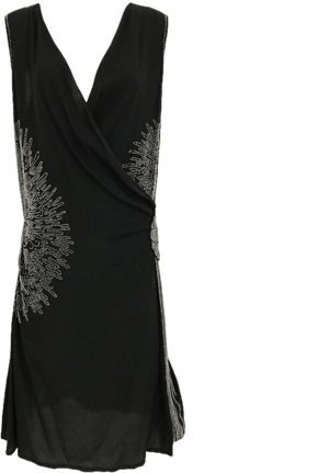 1920s Flapper Silk Beaded Dress